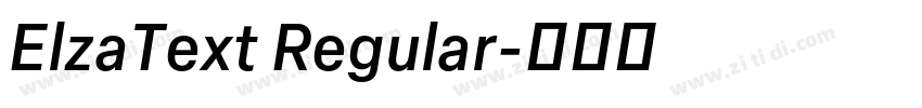 ElzaText Regular字体转换